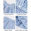 image:imageFlygo Girls Cotton Gingham Sets Cute Summer Outfits Shorts Set 514 YearsBlue