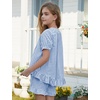 image:imageFlygo Girls Cotton Gingham Sets Cute Summer Outfits Shorts Set 514 YearsBlue