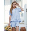 image:imageFlygo Girls Cotton Gingham Sets Cute Summer Outfits Shorts Set 514 YearsBlue