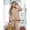 image:imageFlygo Girls Cotton Gingham Sets Cute Summer Outfits Shorts Set 514 YearsBrown