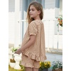 image:imageFlygo Girls Cotton Gingham Sets Cute Summer Outfits Shorts Set 514 YearsBrown