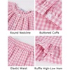 image:imageFlygo Girls Cotton Gingham Sets Cute Summer Outfits Shorts Set 514 YearsPink