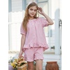 image:imageFlygo Girls Cotton Gingham Sets Cute Summer Outfits Shorts Set 514 YearsPink