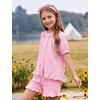 image:imageFlygo Girls Cotton Gingham Sets Cute Summer Outfits Shorts Set 514 YearsPink