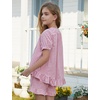 image:imageFlygo Girls Cotton Gingham Sets Cute Summer Outfits Shorts Set 514 YearsPink