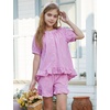 image:imageFlygo Girls Cotton Gingham Sets Cute Summer Outfits Shorts Set 514 YearsRose Red