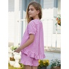 image:imageFlygo Girls Cotton Gingham Sets Cute Summer Outfits Shorts Set 514 YearsRose Red