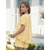 image:imageFlygo Girls Cotton Gingham Sets Cute Summer Outfits Shorts Set 514 YearsYellow