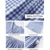 image:imageFlygo Womens Gingham Cotton Pajamas Set Babydoll Pj Pants Lounge SetsNavy