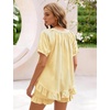 image:imageFlygo Cotton Pajamas for Women Gingham Set Lounge Sets  100 Cotton Plaid Babydoll Top Relaxed Fit Puff Sleeve Shorts Pockets Summer Sleepwear Vacation Wedding PartiesYellow
