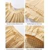 image:imageFlygo Cotton Pajamas for Women Gingham Set Lounge Sets  100 Cotton Plaid Babydoll Top Relaxed Fit Puff Sleeve Shorts Pockets Summer Sleepwear Vacation Wedding PartiesYellow