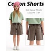 image:imageFlygo Boys Shorts Cotton Acid Washed Jogger Shorts with Pockets  Soft Breathable Cotton Elastic Waist Drawstring Loose Comfy Fit for Active Kids Daily Running Playing Summer CampBlackdarkgreycoffee