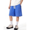 image:imageFlygo Boys Shorts Cotton Acid Washed Jogger Shorts with Pockets  Soft Breathable Cotton Elastic Waist Drawstring Loose Comfy Fit for Active Kids Daily Running Playing Summer CampDark Blue