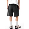 image:imageFlygo Boys Shorts Cotton Acid Washed Jogger Shorts with Pockets  Soft Breathable Cotton Elastic Waist Drawstring Loose Comfy Fit for Active Kids Daily Running Playing Summer CampBlack