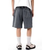 image:imageFlygo Boys Shorts Cotton Acid Washed Jogger Shorts with Pockets  Soft Breathable Cotton Elastic Waist Drawstring Loose Comfy Fit for Active Kids Daily Running Playing Summer CampDark Grey