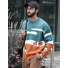 image:imageFlygo Mens Cow Sweater Oversized Sweaters Casual Knit Pullover Jumper  Chunky Soft Stretchy Knitted Cartoon Printed Long Sleeve Crewneck Relaxed Fit Fall Winter Sweaters Unisex VintageOrange