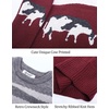image:imageFlygo Mens Cow Sweater Oversized Sweaters Casual Knit Pullover Jumper  Chunky Soft Stretchy Knitted Cartoon Printed Long Sleeve Crewneck Relaxed Fit Fall Winter Sweaters Unisex VintageBurgundy