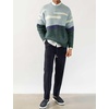 image:imageFlygo Mens Cow Sweater Oversized Sweaters Casual Knit Pullover Jumper  Chunky Soft Stretchy Knitted Cartoon Printed Long Sleeve Crewneck Relaxed Fit Fall Winter Sweaters Unisex VintageBlue Grey