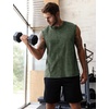 image:imageFlygo Mens Vintage Acid Washed Crew Neck Sleeveless Tank Top  Soft Breathable Cotton Fabric Raw Edge Sleeveless Cut Relaxed Loose Fit Casual Workout Tank Top for Summer Daily WearBlackbeigegreyarmygreen