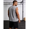 image:imageFlygo Mens Vintage Acid Washed Crew Neck Sleeveless Tank Top  Soft Breathable Cotton Fabric Raw Edge Sleeveless Cut Relaxed Loose Fit Casual Workout Tank Top for Summer Daily WearGrey