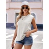 image:imageFlygo Mens Vintage Acid Washed Crew Neck Sleeveless Tank Top  Soft Breathable Cotton Fabric Raw Edge Sleeveless Cut Relaxed Loose Fit Casual Workout Tank Top for Summer Daily WearBlackbeigegreyarmygreen