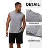 image:imageFlygo Mens Vintage Acid Washed Crew Neck Sleeveless Tank Top  Soft Breathable Cotton Fabric Raw Edge Sleeveless Cut Relaxed Loose Fit Casual Workout Tank Top for Summer Daily WearGrey