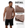 image:imageFlygo Mens Vintage Acid Washed Crew Neck Sleeveless Tank Top  Soft Breathable Cotton Fabric Raw Edge Sleeveless Cut Relaxed Loose Fit Casual Workout Tank Top for Summer Daily WearBlackcoffeebeigegreyarmygreen