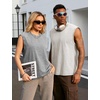 image:imageFlygo Mens Vintage Acid Washed Crew Neck Sleeveless Tank Top  Soft Breathable Cotton Fabric Raw Edge Sleeveless Cut Relaxed Loose Fit Casual Workout Tank Top for Summer Daily WearBlackbeigegreycoffee