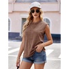 image:imageFlygo Mens Vintage Acid Washed Crew Neck Sleeveless Tank Top  Soft Breathable Cotton Fabric Raw Edge Sleeveless Cut Relaxed Loose Fit Casual Workout Tank Top for Summer Daily WearCoffee