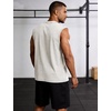 image:imageFlygo Mens Vintage Acid Washed Crew Neck Sleeveless Tank Top  Soft Breathable Cotton Fabric Raw Edge Sleeveless Cut Relaxed Loose Fit Casual Workout Tank Top for Summer Daily WearBlackbeigegreycoffee