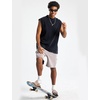 image:imageFlygo Mens Vintage Acid Washed Crew Neck Sleeveless Tank Top  Soft Breathable Cotton Fabric Raw Edge Sleeveless Cut Relaxed Loose Fit Casual Workout Tank Top for Summer Daily WearBlack