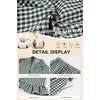 image:imageFlygo Womens Gingham Cotton Pajamas Set Ruffle Pjs Pants Lounge Sets  100 Cotton Lapel Button Down Shirt Long Ruffle Sleeve Ruffled Pants Elastic Waist Pockets Y2K Cute Sleep LoungingDark Green