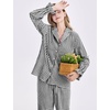 image:imageFlygo Womens Gingham Cotton Pajamas Set Ruffle Pjs Pants Lounge Sets  100 Cotton Lapel Button Down Shirt Long Ruffle Sleeve Ruffled Pants Elastic Waist Pockets Y2K Cute Sleep LoungingBlack