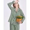 image:imageFlygo Womens Gingham Cotton Pajamas Set Ruffle Pjs Pants Lounge Sets  100 Cotton Lapel Button Down Shirt Long Ruffle Sleeve Ruffled Pants Elastic Waist Pockets Y2K Cute Sleep LoungingDark Green