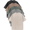 image:imageFlygo Mens Oversized TShirts Vintage Cotton Acid Wash Baggy Tees  Short Sleeve Crew Neck Pullover Solid Color Distressed Washed Summer Loose Fit Tee Unisex Heavy Basic Top for Sport StreetBlackgreykhakiarmygreenbeige