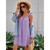 image:imageFlygo Womens Cotton Nightgown Ruffled Sleeveless House Dress with Pockets  Summer Vacation Outfits Pleated U Neck 100 Cotton Pull On Style Comfy Bridal Pjs Lightweight Lounge Bathing Night GownPurple