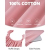 image:imageFlygo Womens Cotton Nightgown Ruffled Sleeveless House Dress with Pockets  Summer Vacation Outfits Pleated U Neck 100 Cotton Pull On Style Comfy Bridal Pjs Lightweight Lounge Bathing Night GownPink