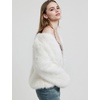 image:imageFlygo Womens Faux Fur Coat Winter Warm Cropped Fluffy Shaggy Jacket  Smooth Lining Open Front Long Sleeve Snap Button 2 Pockets 2026 Luxury Fuzzy Outerwear Cardigan Going Out Wedding PartyBeige