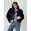 image:imageFlygo Womens Faux Fur Coat Winter Warm Cropped Fluffy Shaggy Jacket  Smooth Lining Open Front Long Sleeve Snap Button 2 Pockets 2026 Luxury Fuzzy Outerwear Cardigan Going Out Wedding PartyBlack