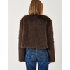 image:imageFlygo Womens Faux Fur Coat Winter Warm Cropped Fluffy Shaggy Jacket  Smooth Lining Open Front Long Sleeve Snap Button 2 Pockets 2026 Luxury Fuzzy Outerwear Cardigan Going Out Wedding PartyBrown