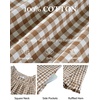 image:imageFlygo Womens Gingham Nightgown Cotton Pullover House Dress with Pockets  Square Neck Short Sleeve Y2K Plaid Print Knee Length Cut Loose Fit Cute Ruffle Sleep Dress for Loungewear MaternityBrown