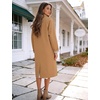 image:imageFlygo Womens Long Trench Coat Windproof Oversized Casual Fall Jackets  Single Breasted Plaid Lining Lapel Button Down Long Sleeve Pockets Classic Spring Overcoat OuterwearCamel