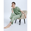 image:imageFlygo Womens Plaid 2 Piece Pajamas Sets Cotton Ruffle Lounge Sleepwear Pjs  Button Down Short Puff Sleeve Babydoll Shirt Wide Leg Elastic Waist Drawstring Pants with Pockets Y2K Gingham Matching SetsGreen