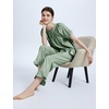 image:imageFlygo Womens Plaid 2 Piece Pajamas Sets Cotton Ruffle Lounge Sleepwear Pjs  Button Down Short Puff Sleeve Babydoll Shirt Wide Leg Elastic Waist Drawstring Pants with Pockets Y2K Gingham Matching SetsDarkgreen