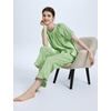 image:imageFlygo Womens Plaid 2 Piece Pajamas Sets Cotton Ruffle Lounge Sleepwear Pjs  Button Down Short Puff Sleeve Babydoll Shirt Wide Leg Elastic Waist Drawstring Pants with Pockets Y2K Gingham Matching SetsLightgreen