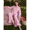 image:imageFlygo Womens Plaid Cotton Pajamas Set Ruffle Pjs Lounge Sets  100 Cotton Gingham Babydoll Shirt Ruffle Sleeve Pants Set Elastic Waist Pockets Y2K Cute Sleep Lounging WeddingPink