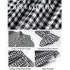 image:imageFlygo Womens Plaid Cotton Pajamas Set Ruffle Pjs Lounge Sets  100 Cotton Gingham Babydoll Shirt Ruffle Sleeve Pants Set Elastic Waist Pockets Y2K Cute Sleep Lounging WeddingBlack