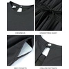 image:imageFlygo Womens Sleeveless Wide Leg Jumpsuit Casual Summer  Soft Flowy Lightweight Fabric Elastic Waist Sleeveless Top Loose Wide Leg Trousers with Side Pockets Casual OutfitDarkgrey