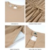 image:imageFlygo Womens Sleeveless Wide Leg Jumpsuit Casual Summer  Soft Flowy Lightweight Fabric Elastic Waist Sleeveless Top Loose Wide Leg Trousers with Side Pockets Casual OutfitKhaki