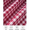 image:imageFlygo Girls Cotton Plaid Pants Gingham Elastic Waist Ruffle Wide Leg Pants  100 Cotton High Waisted Soft Lightweight Breathable Cute Straight Leg with Pockets Teen Girl Casual VersatileRed